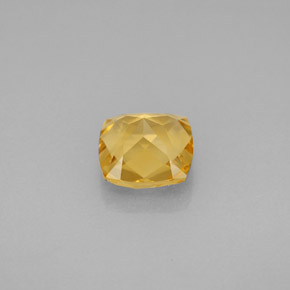 1.41캐럿 천연 골든 옐로우 시트린, 쿠션 컷, 7.1×7 mm, VVS-VS
