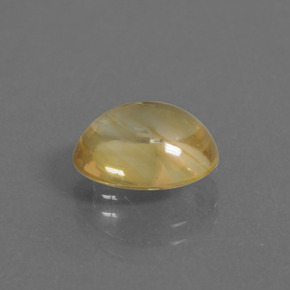 3.42캐럿 천연 골든 옐로우 시트린, 타원형 컷, 10.7×9.1 mm, 투명한