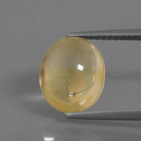 3.25캐럿 천연 골든 옐로우 시트린, 타원형 컷, 10.5×8.8 mm, 투명한