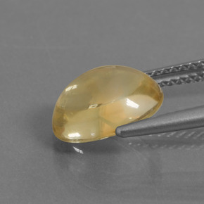 3.25캐럿 천연 골든 옐로우 시트린, 타원형 컷, 10.5×8.8 mm, 투명한