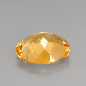 3.85캐럿 천연 골든 옐로우 시트린, 타원형 컷, 11.8×9.9 mm, VVS