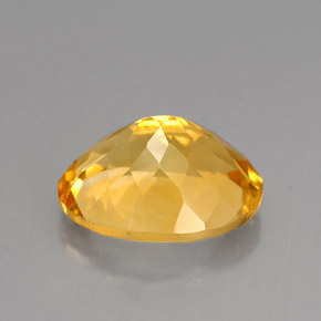 4.18캐럿 천연 골든 옐로우 시트린, 타원형 컷, 12.1×10.4 mm, VVS