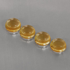 캐럿 천연 골든 오렌지 시트린 보석, 라운드 컷, 8.00 mm, 투명한
