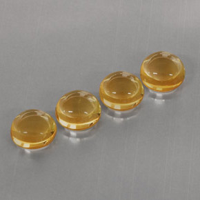 캐럿 천연 골든 오렌지 시트린 보석, 라운드 컷, 8.00 mm, 투명한
