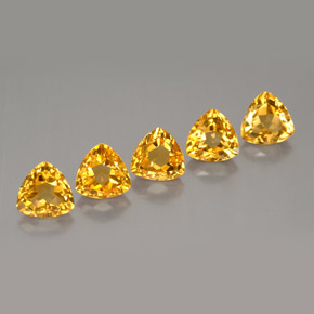 캐럿 천연 골든 옐로우 시트린 보석, 트릴리언, 6.7×6.5 mm, VVS-VS