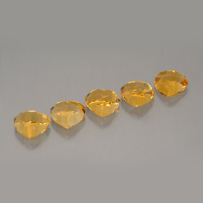 캐럿 천연 골든 옐로우 시트린 보석, 트릴리언, 6.7×6.5 mm, VVS-VS