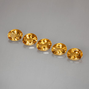 캐럿 천연 골든 옐로우 시트린 보석, 타원형 컷, 8.9×7 mm, VVS-VS
