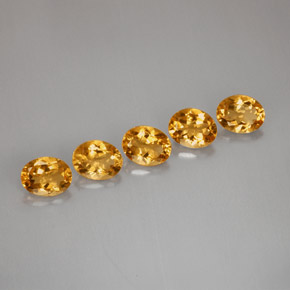 캐럿 천연 골든 옐로우 시트린 보석, 타원형 컷, 8.9×7 mm, VVS-VS