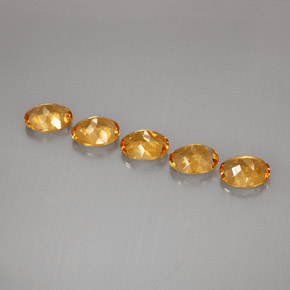 캐럿 천연 골든 옐로우 시트린 보석, 타원형 컷, 8.9×7 mm, VVS-VS