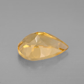 2.74캐럿 천연 골든 옐로우 시트린, 배 모양, 11.6×8 mm, VVS