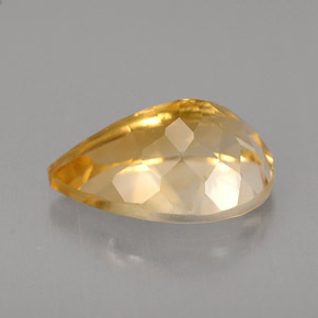 2.90캐럿 천연 골든 옐로우 시트린, 배 모양, 11.9×8 mm, VVS