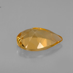 2.59캐럿 천연 골든 옐로우 시트린, 배 모양, 11.9×8.1 mm, VVS-VS