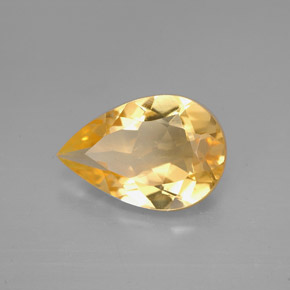 2.44캐럿 천연 골든 옐로우 시트린, 배 모양, 11.8×8 mm, VVS-VS