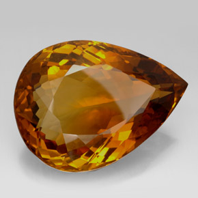 205.85캐럿 천연 코냑 시트린, 배 모양, 49.1×36.4 mm, IF