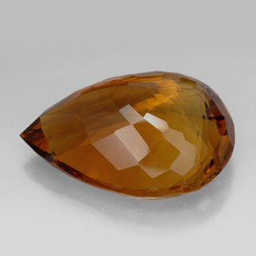 205.85캐럿 천연 코냑 시트린, 배 모양, 49.1×36.4 mm, IF