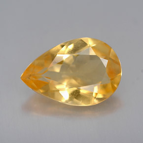 2.26캐럿 천연 골든 옐로우 시트린, 배 모양, 11.8×8 mm, VVS