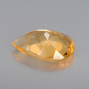 2.26캐럿 천연 골든 옐로우 시트린, 배 모양, 11.8×8 mm, VVS