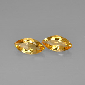 캐럿 천연 골든 옐로우 시트린 보석, 마퀴즈, 11.9×6.2 mm, VVS-VS