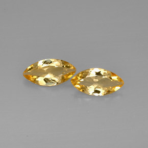 캐럿 천연 골든 옐로우 시트린 보석, 마퀴즈, 11.8×6.1 mm, VVS