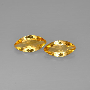캐럿 천연 골든 옐로우 시트린 보석, 마퀴즈, 11.9×6.1 mm, VVS