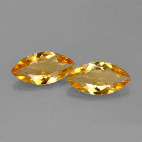 캐럿 천연 골든 옐로우 시트린 보석, 마퀴즈, 12×6.2 mm, VVS