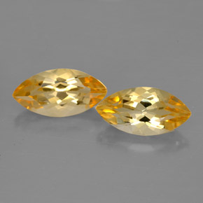 캐럿 천연 골든 옐로우 시트린 보석, 마퀴즈, 11.9×6.1 mm, VVS
