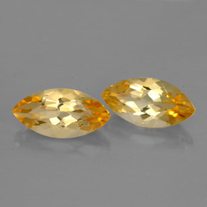 캐럿 천연 골든 옐로우 시트린 보석, 마퀴즈, 11.9×6.1 mm, VVS