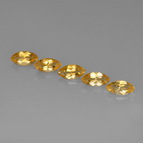 캐럿 천연 골든 옐로우 시트린 보석, 마퀴즈, 8.1×4.2 mm, VVS-VS