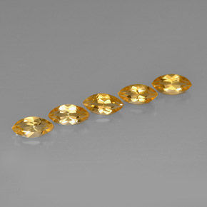 캐럿 천연 골든 옐로우 시트린 보석, 마퀴즈, 8.1×4.2 mm, VVS-VS