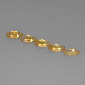 캐럿 천연 골든 옐로우 시트린 보석, 마퀴즈, 8.1×4.2 mm, VVS-VS