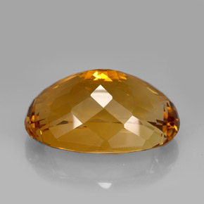 195.95캐럿 천연 코냑 시트린, 타원형 컷, 48.7×33.2 mm, IF