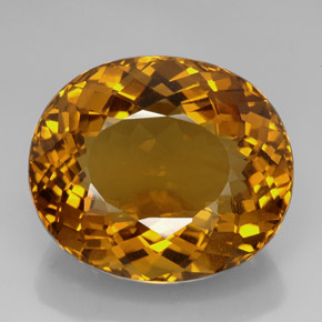 134.85캐럿 천연 코냑 시트린, 타원형 컷, 38.7×33.6 mm, IF