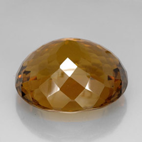 134.85캐럿 천연 코냑 시트린, 타원형 컷, 38.7×33.6 mm, IF