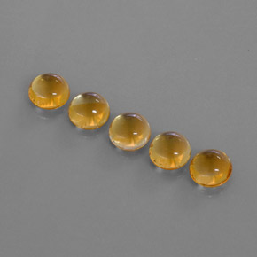 캐럿 천연 골든 옐로우 시트린 보석, 라운드 컷, 8.04 mm, 투명한