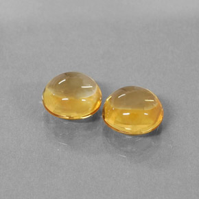 캐럿 천연 골든 옐로우 시트린 보석, 라운드 컷, 8.06 mm, 투명한