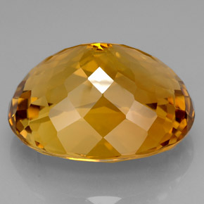 126.20캐럿 천연 골든 옐로우 시트린, 타원형 컷, 36.1×28.9 mm, VVS