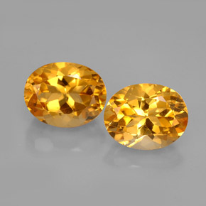 캐럿 천연 골든 옐로우 시트린 보석, 타원형 컷, 9.1×7.2 mm, VVS-VS