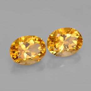 캐럿 천연 골든 옐로우 시트린 보석, 타원형 컷, 9.1×7.2 mm, VVS-VS