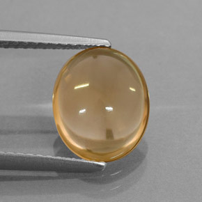 2.44캐럿 천연 골든 옐로우 시트린, 타원형 컷, 10.5×8.7 mm, 투명한