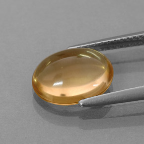 2.44캐럿 천연 골든 옐로우 시트린, 타원형 컷, 10.5×8.7 mm, 투명한