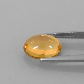 2.66캐럿 천연 골든 옐로우 시트린, 타원형 컷, 10.3×8.4 mm, 투명한