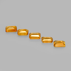 캐럿 천연 골든 옐로우 시트린 보석, 에메랄드 컷, 7.1×5 mm, VVS-VS