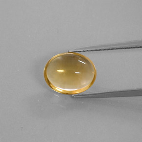2.43캐럿 천연 골든 옐로우 시트린, 타원형 컷, 10.5×8.5 mm, 투명한