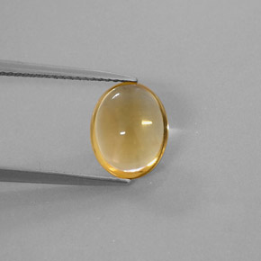 2.43캐럿 천연 골든 옐로우 시트린, 타원형 컷, 10.5×8.5 mm, 투명한