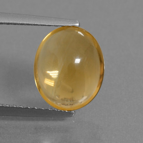 2.70캐럿 천연 골든 옐로우 시트린, 타원형 컷, 10.6×8.8 mm, 투명한