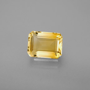 1.75캐럿 천연 골든 옐로우 시트린, 에메랄드 컷, 8×6 mm, VVS-VS
