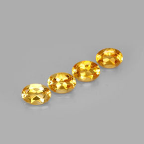 캐럿 천연 옐로우 골든 황수정 보석, 타원형 컷, VVS-VS