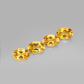 캐럿 천연 골든 옐로우 시트린 보석, 타원형 컷, 7×5.1 mm, VVS-VS