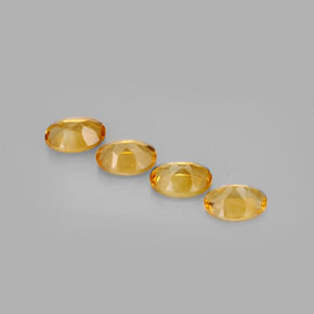 캐럿 천연 골든 옐로우 시트린 보석, 타원형 컷, 7×5.1 mm, VVS-VS