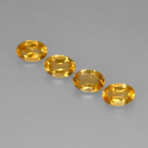 캐럿 천연 골든 옐로우 시트린 보석, 타원형 컷, 6.9×4.9 mm, VVS-VS